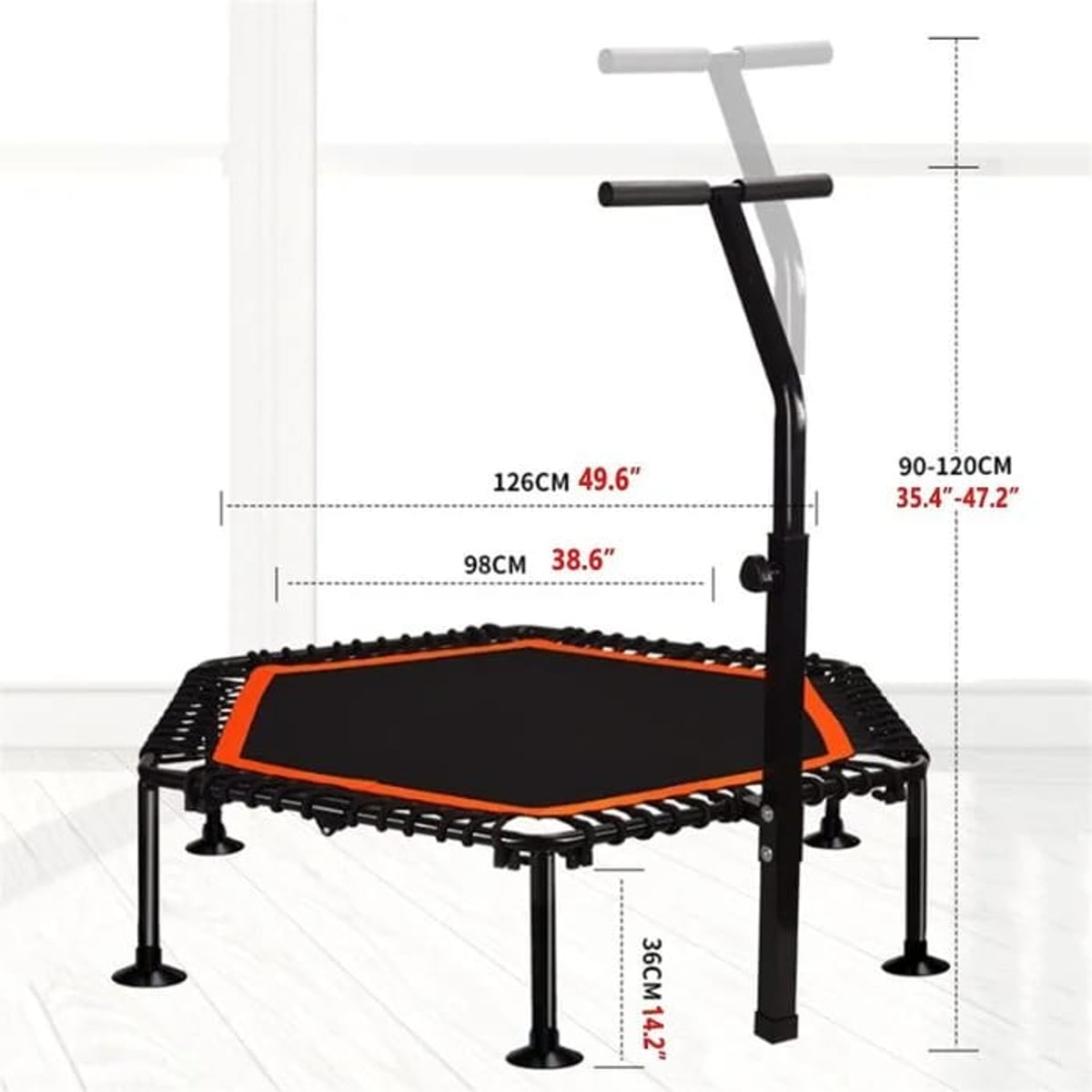4ft Hexagonal Mini Rebounder Fitness Trampoline for home workouts in Kenya — photo 1