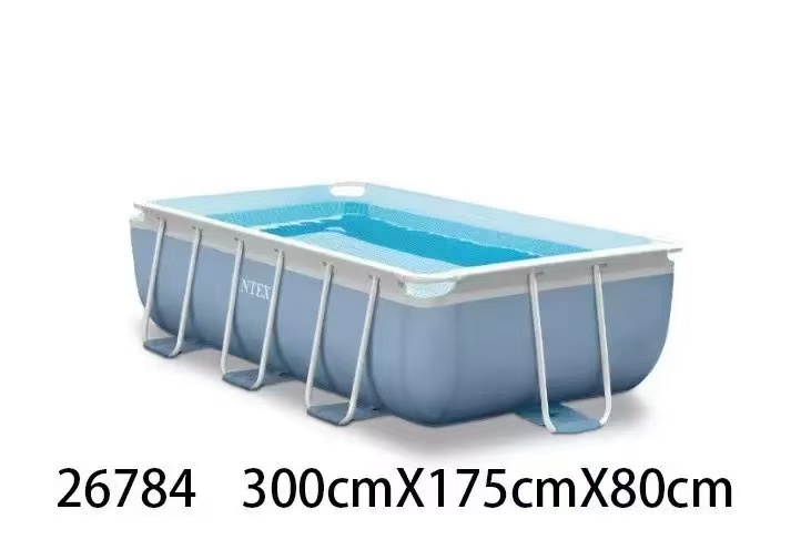 Large above ground portable swimming pool — Intex Ultra Xtra Prism Frame 300cm x 175cm x 80cm, side view